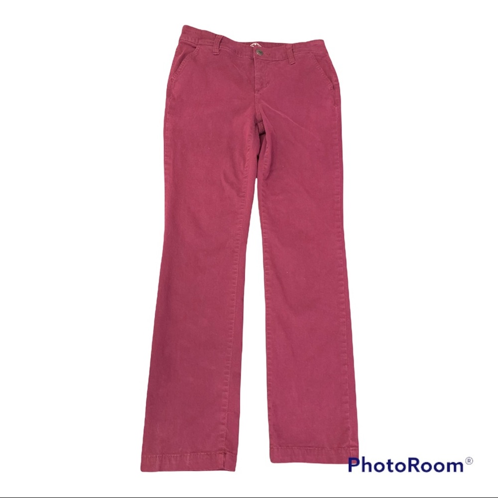 SOLD -St. John’s Bay Straight Leg Maroon Pants Mid Rise Women's Size 4